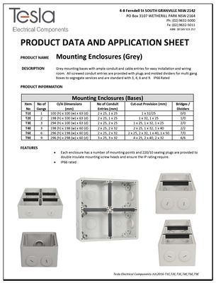 6 Module Enclosure Base for industrial 56 series outlets TEST6E