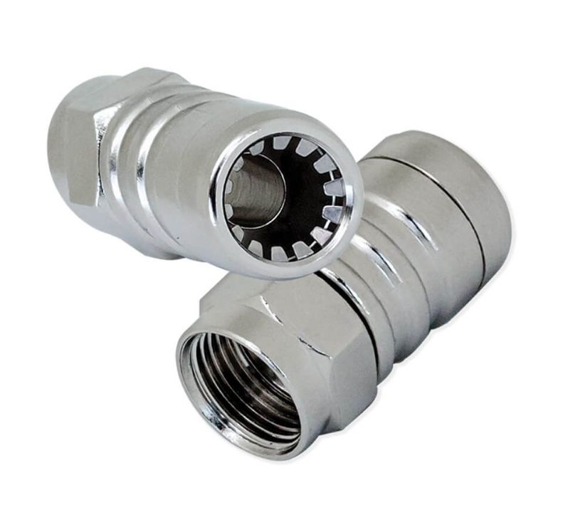 F Type Female RG6 Universal Self Lock Push On FC7008C