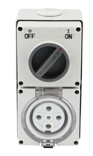 5 Pin 50A Combination Switched Socket Outlet M66C550
