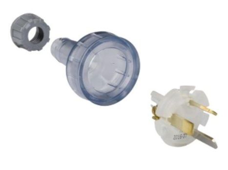 3 Flat Pin 15A Rewireable Plug Clear Body RP15-TB