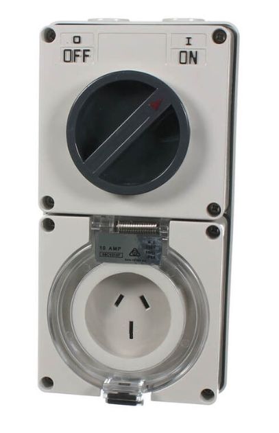 3 Flat Pin 15A Combination Switched Socket Outlet Industrial IP66 C315