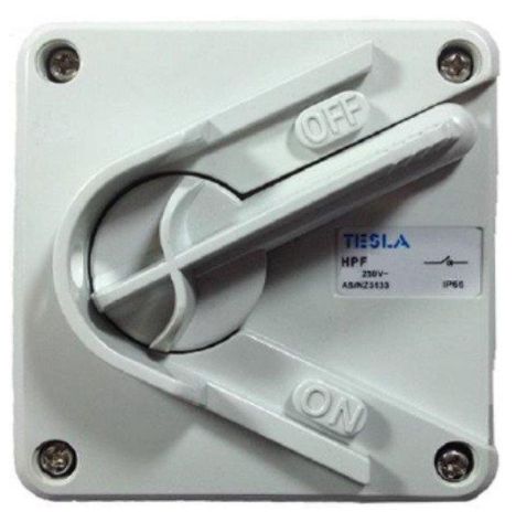 Mini Weatherproof Isolator Switch 2 pole 32A HPF232