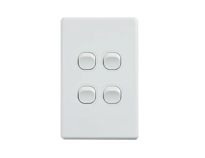 4 Gang Switch Plate 10A Zack Range CSS04