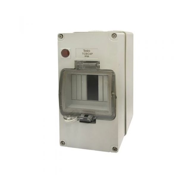 Weatherproof 4 Pole MCB Enclosure with Neon light TESTCBC4P