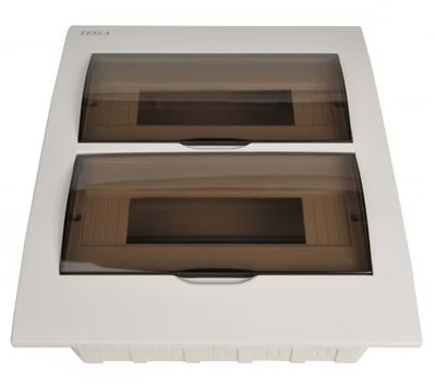 24 Pole Recessed mount distribution board switchboard load centre with earth neutral links TESPDBL24R