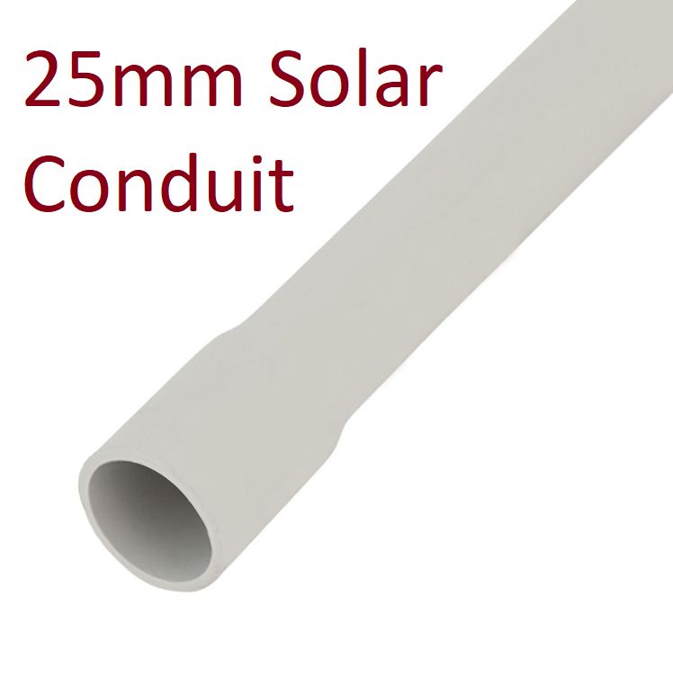 25mm Solar Heavy Duty Conduit HD-T AS/NZS:2053 Grey 4m Long SRC25