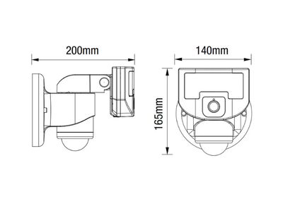 Sentinel 24W LED Flood Light with Sensor and WIFI Camera MLXSP524MS