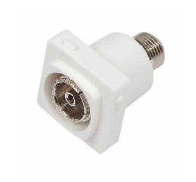HPM PAL  To F Type Coax Connection Mech White 1310FSWE