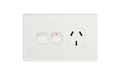 Classic Single GPO Power Point with Extra Switch TESGPO1XSW