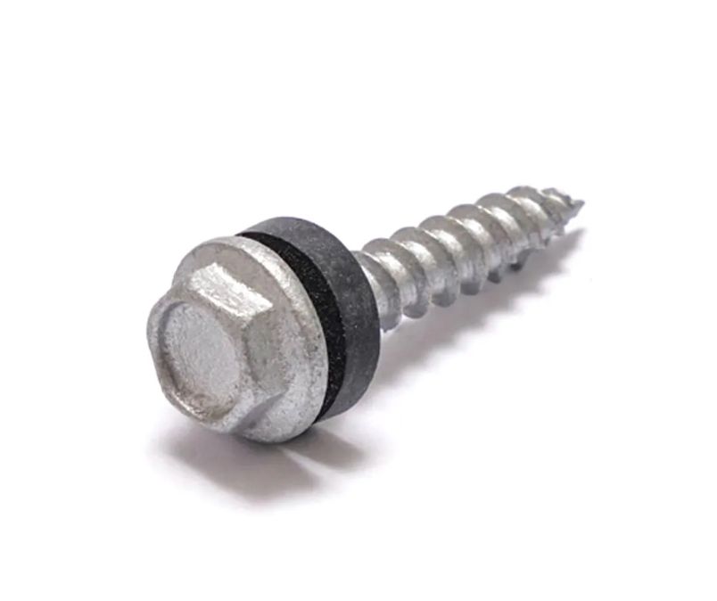 Hex Head Needle Point Screw 10g x 25mm Galvanised with washer pack of 500 pcs