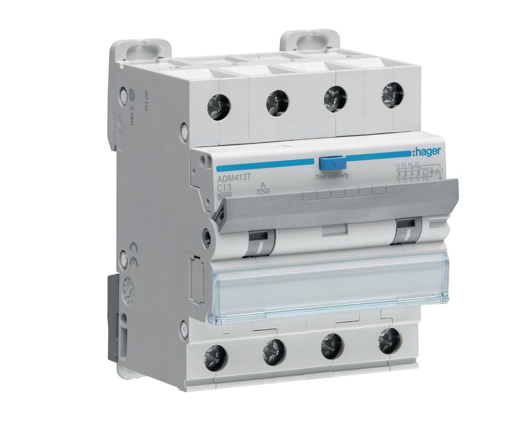 Hager 40A 4 pole Type A RCBO ADM440T
