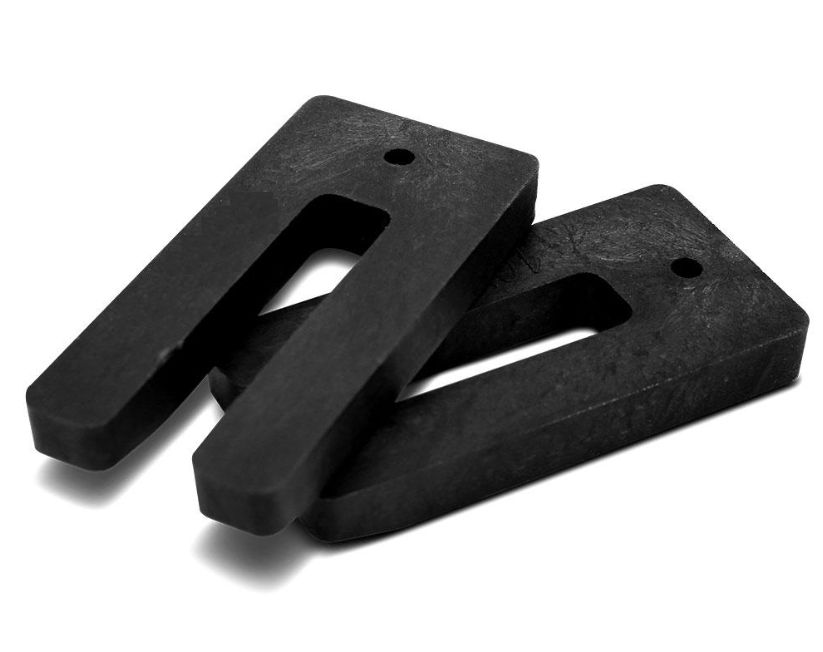 Window Packer Black 10mm thick x 75mm pack of 100 pieces WPB1075