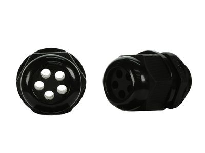 25mm Solar Nylon Gland 5 Holes IP68 suits cable size 4.6mm - 6mm SOL25-5