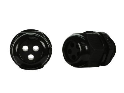 25mm Solar Nylon Gland 3 Holes IP68 suits cable size 3.6mm - 5.2mm SOL25S-3