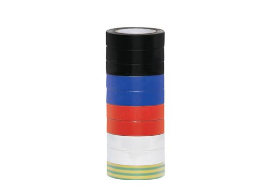Bull Ant PVC Electrical Insulation Tape Rainbow coloured pack of 10 UMELTRB