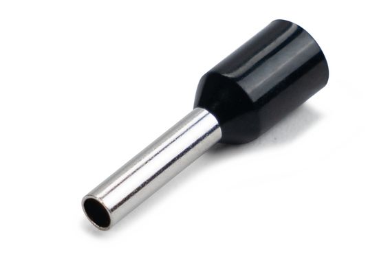 Black Bootlace Ferrule Insulated Terminal Lug to suit 1.5mm cable pack of 100 BOOTL-F-BK-100