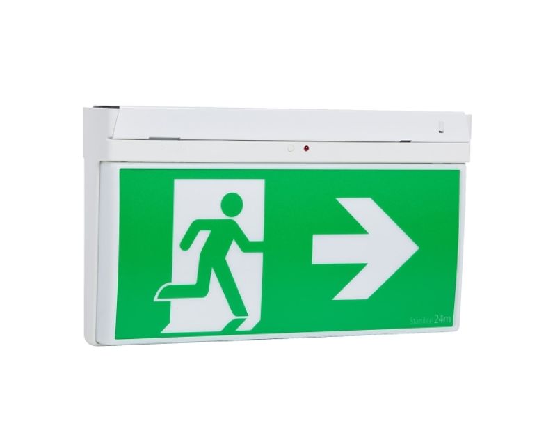 Stanilite Single Point Platinum Emergency Exit Lighting LED Quickfit Pictograph PQFLEDP