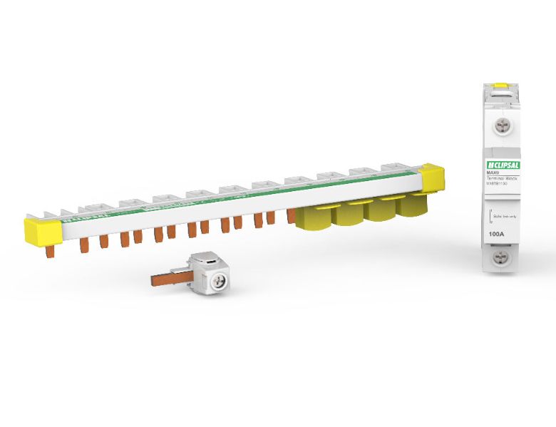 Clipsal MAX9 Busbar Kit with Neutral Block 100A 1P+N 12 Modules Poles MX9B112N