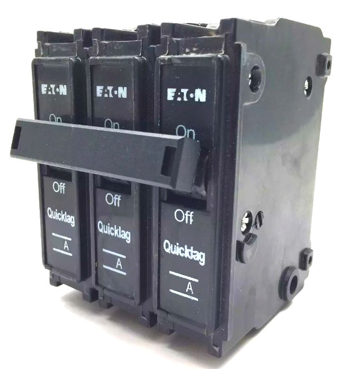 80A Eaton Quicklag Circuit Breaker 3 Pole MCB 6kA Q380