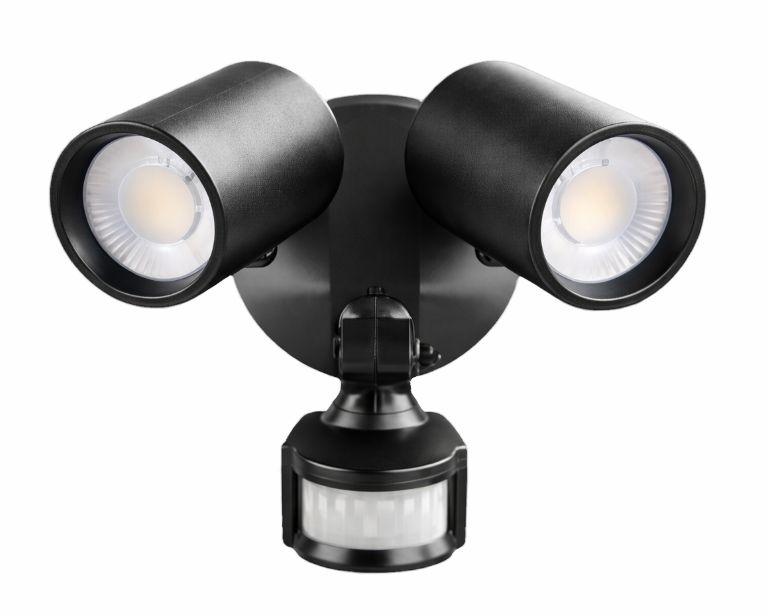 32W Twin Spotlight LED Tri-colour CCT with Sensor MAX PHL4272/BK