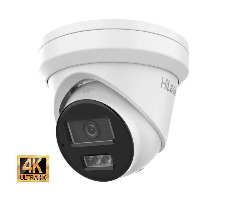 HiLook 8MP 2.8mm 4K Intellisense Smart Dual IR Turret IP Camera with Built in Mic IPC-T381H-MU-2