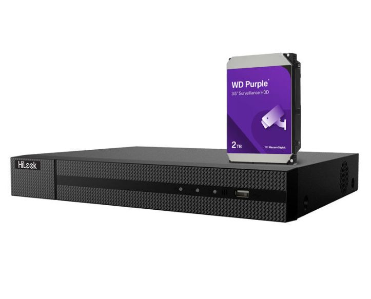 HiLook 4channel NVR Network Video Recorder PoE 4K with 2 TB HDD NVR-104MH-C-4P-D-2TB