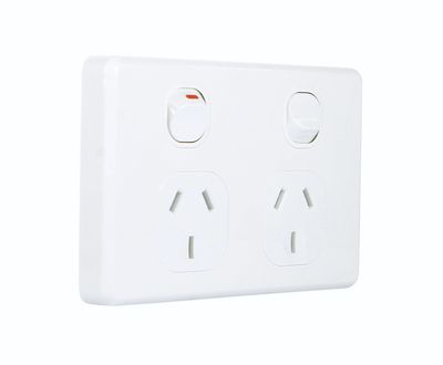 NLS Double GPO Power point 10A White 30500NLS