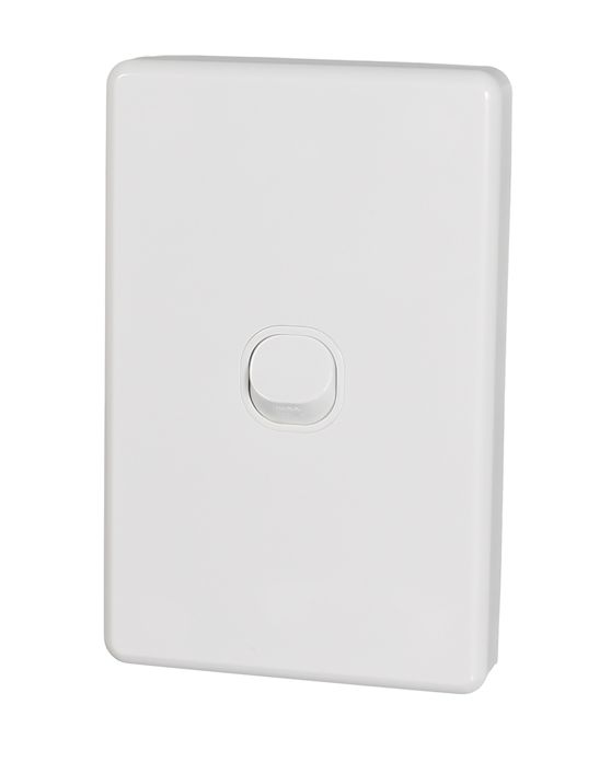 NLS 1 Gang Switch Plate 10A White 30617NLS