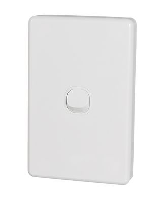 NLS 1 Gang Switch Plate 10A White 30617NLS