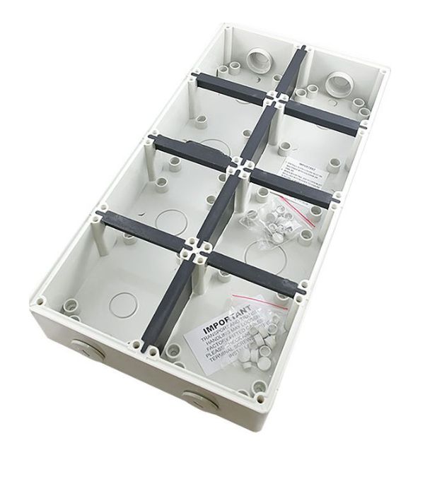 8 Module Enclosure Base for industrial 56 series outlets PWBB8E