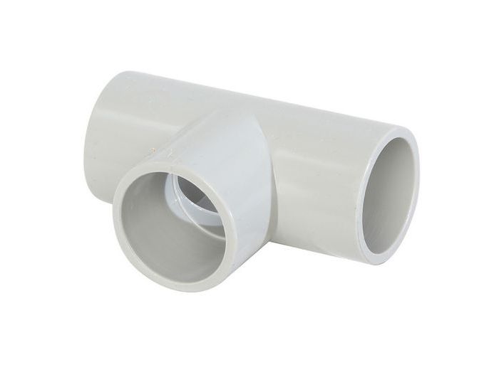 32mm Plain PVC solid TEE Grey ST32C ST32