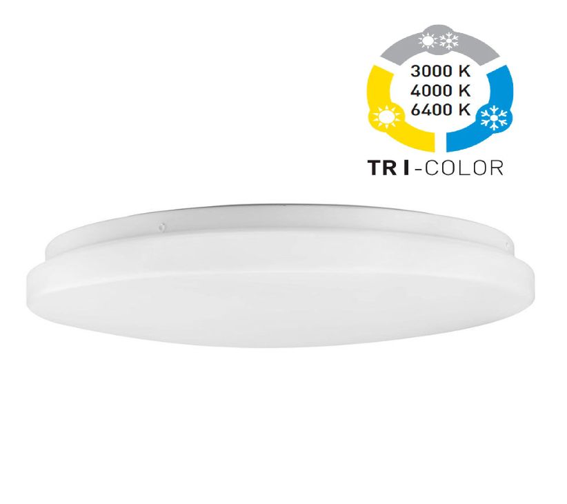 24w LED Ceiling Oyster light CCT Tri-colour Ø380mm 20167NLS