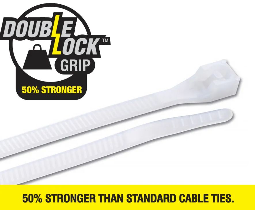 Nylon 66 Cable Ties 200mm x 4.3mm Natural Pack of 100 CT200-NT