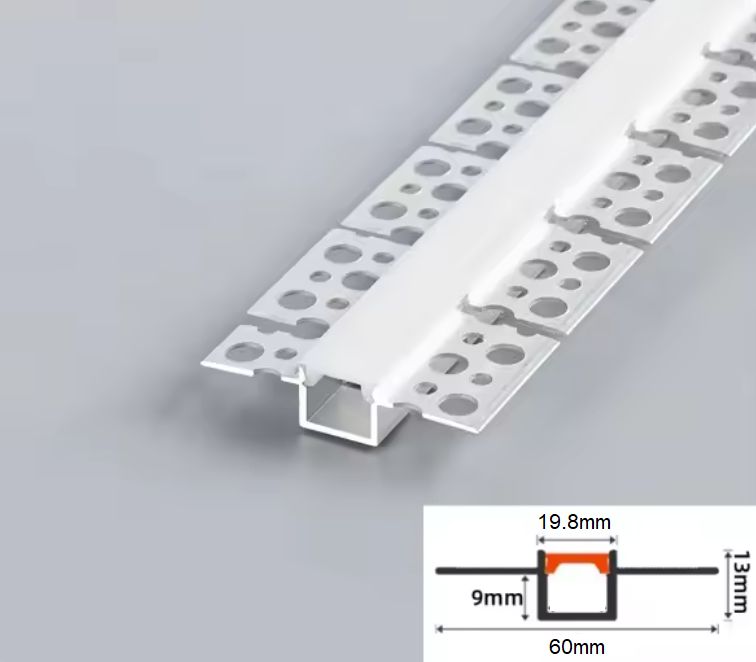 Render 20mm Bendable Flexible Aluminium Extrusion Profile 19mm x 13mm x 3m ONE-1913LG