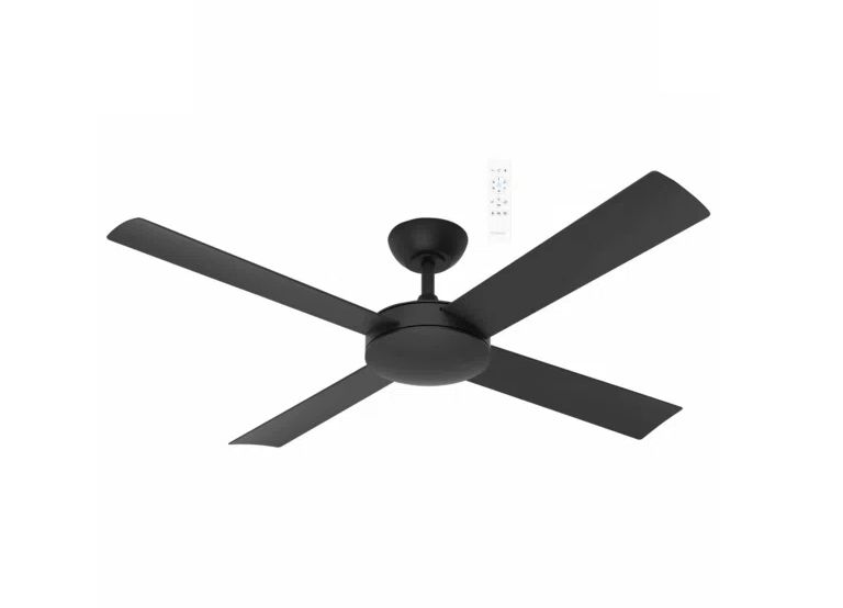 Quantum DC 52″ 4 Blade Black Ceiling Fan With Remote Control MQDC134MR