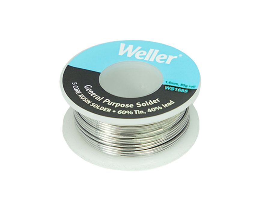 Solder 60/40 Rosin Core 1.6mm 85g Weller WS1685