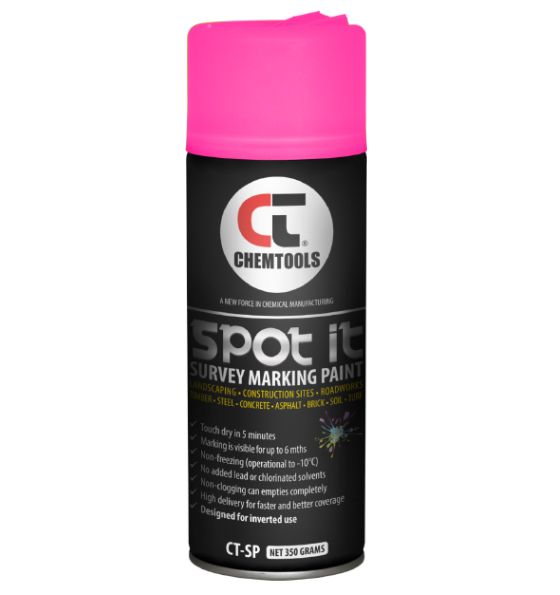 Survey marking paint Fluro Pink 350gm Aerosol CT-SP-350FP