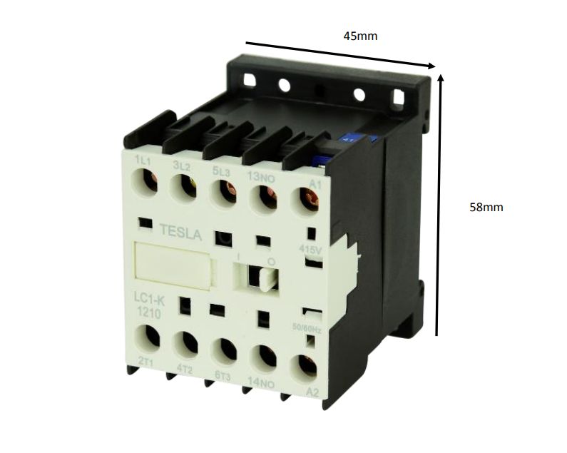 Mini K-Type Contactor 415v Coil 12A Rated 1 NO Contact T-K1210-415 TESTK12415V