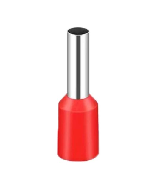Red Bootlace Ferrule Insulated Terminal Lug to suit 10mm cable 100 pack E10-12 BTL-RD-100
