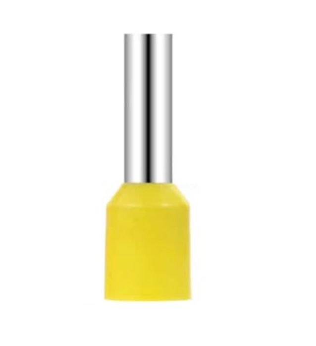 Yellow Bootlace Ferrule Insulated Terminal Lug to suit 6mm cable 100 pack E6012 BTL-YL-100