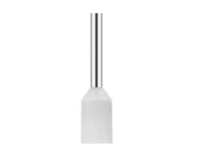 White Bootlace Ferrule Insulated Terminal Lug to suit 0.5mm cable 100 pack E0508 BTL-WH-100