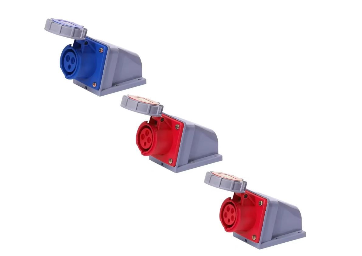 3 Pin 16A CEE Wall Mount Outlet Container International Standard IP67 CEE-O-316