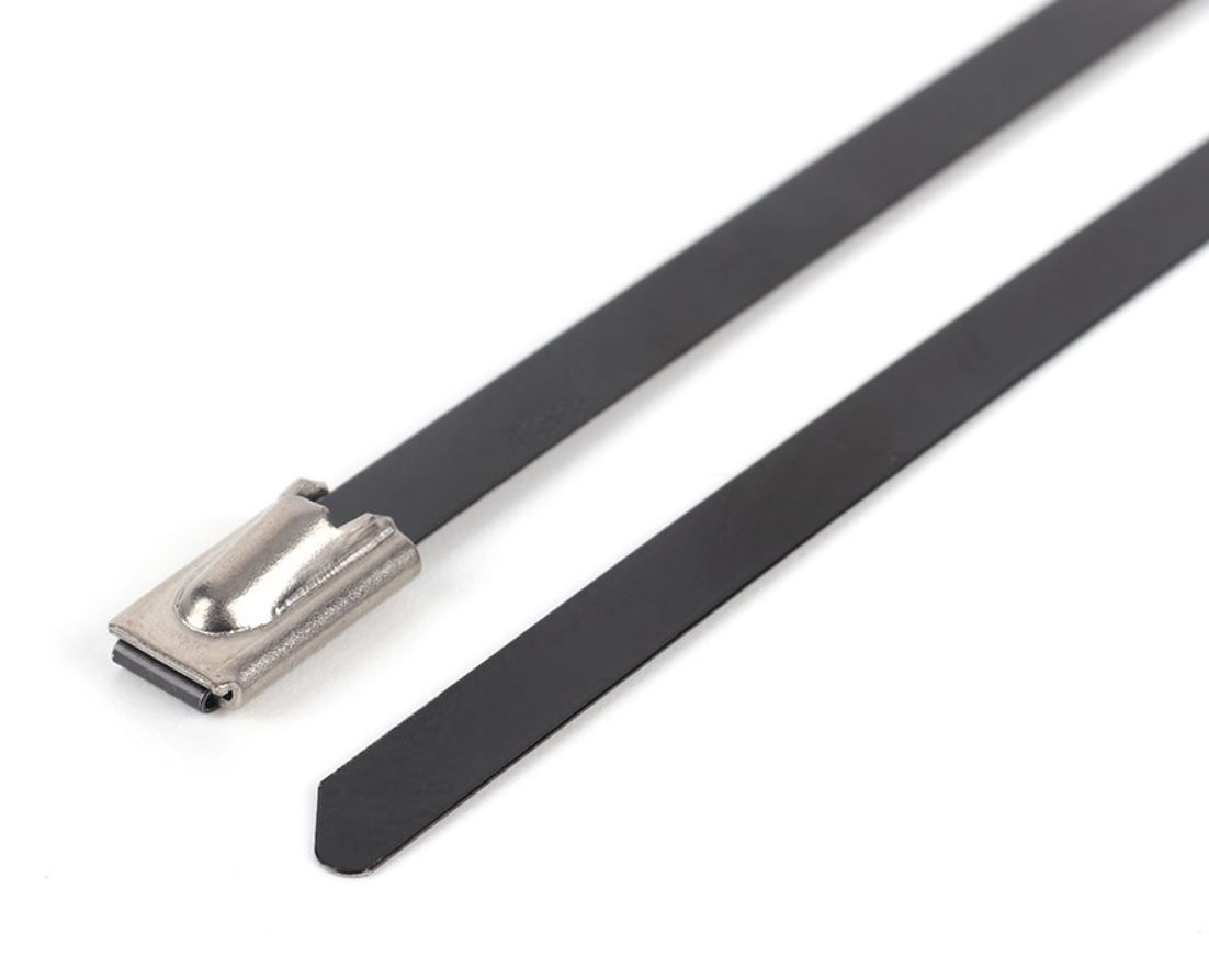 520mm x 7.9mm Heavy Duty Coated Stainless Steel Cable Ties 50 pcs Pack SS520HDC
