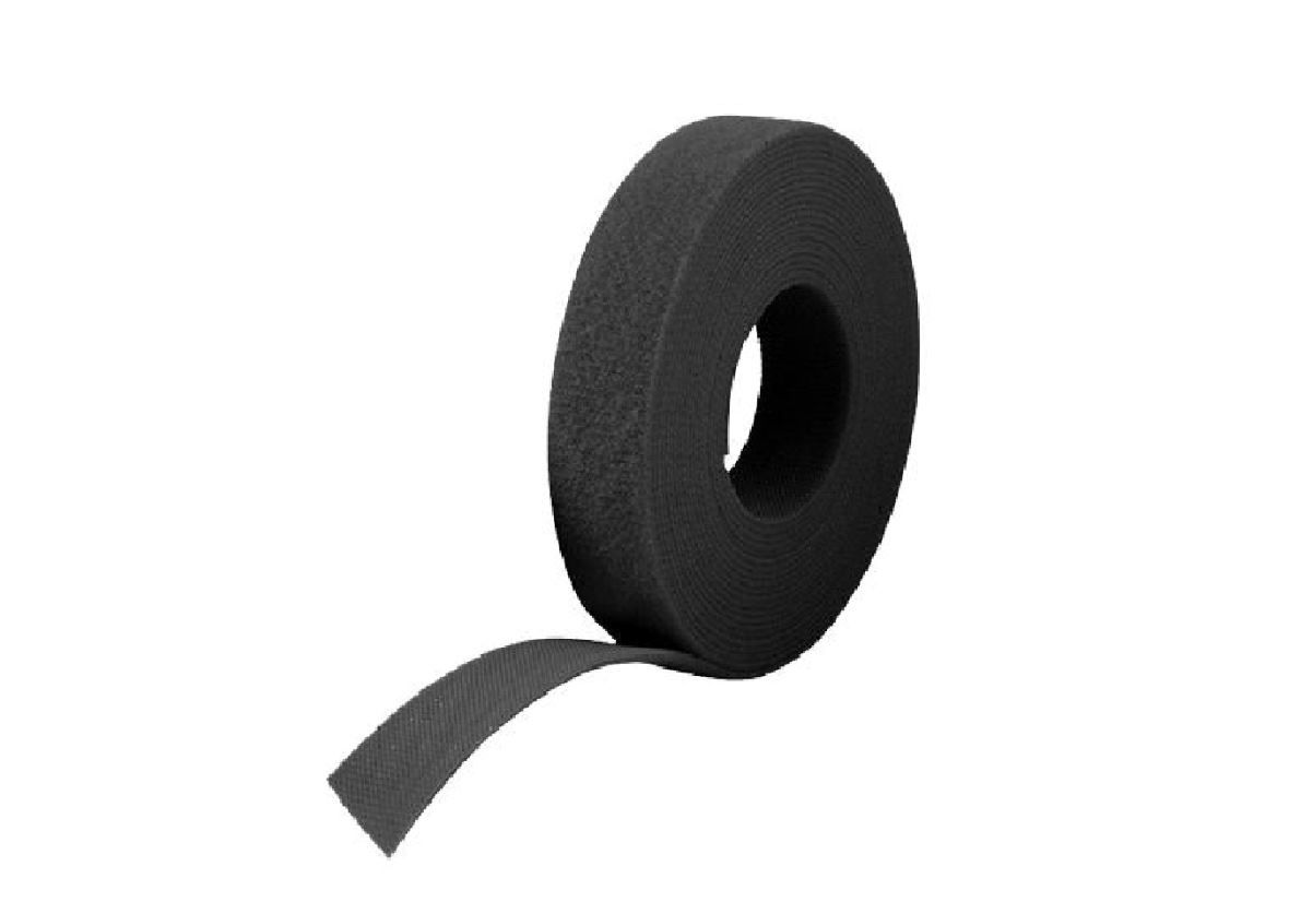 Hook &amp; Loop Velcro Tape 25mm x 25m Roll HL2525-BK 25MST