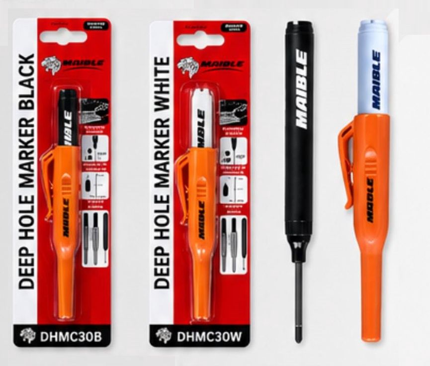 Deep Hole Marker White Paint Oil based DHMC30W