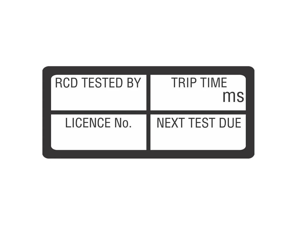 Small RCD Test Tag Including Industrial Marking Pen Pack of 100 RCDTTSP100