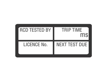 Small RCD Test Tag Including Industrial Marking Pen Pack of 100 RCDTTSP100