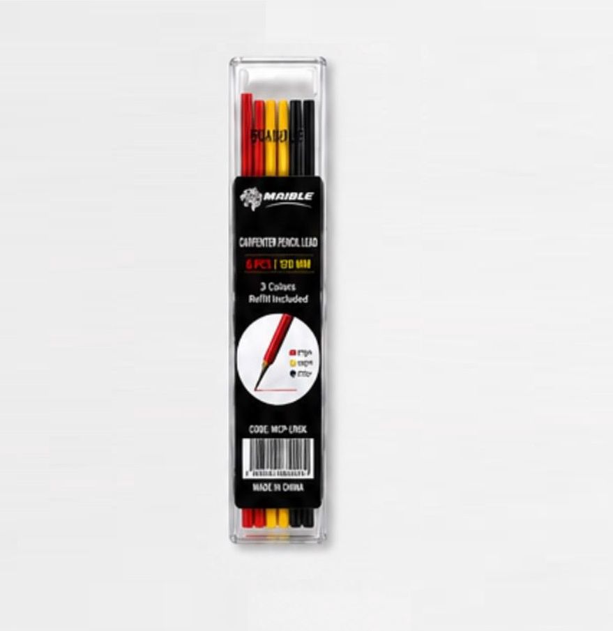 Multi Colour Mechanical Carpenter Pencil Lead Refill 6 pack MCPLR6PK
