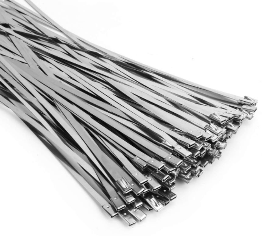 less Steel Cable Ties 100mm x 4.6mm Pack of 100 4SSS100