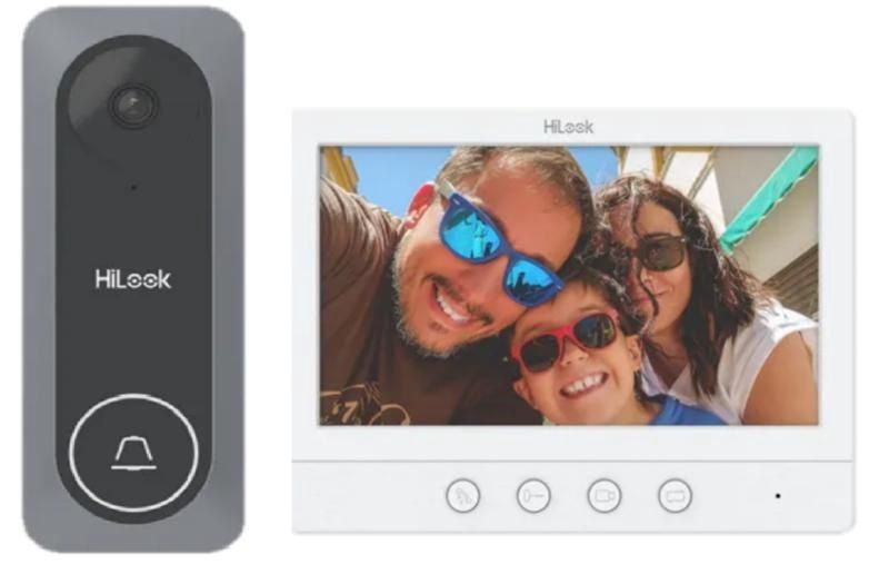 HiLook 4-Wire Video Intercom Kit Doorbell with Indoor Monitor, Door Station Night Vision HA-KIT-A2